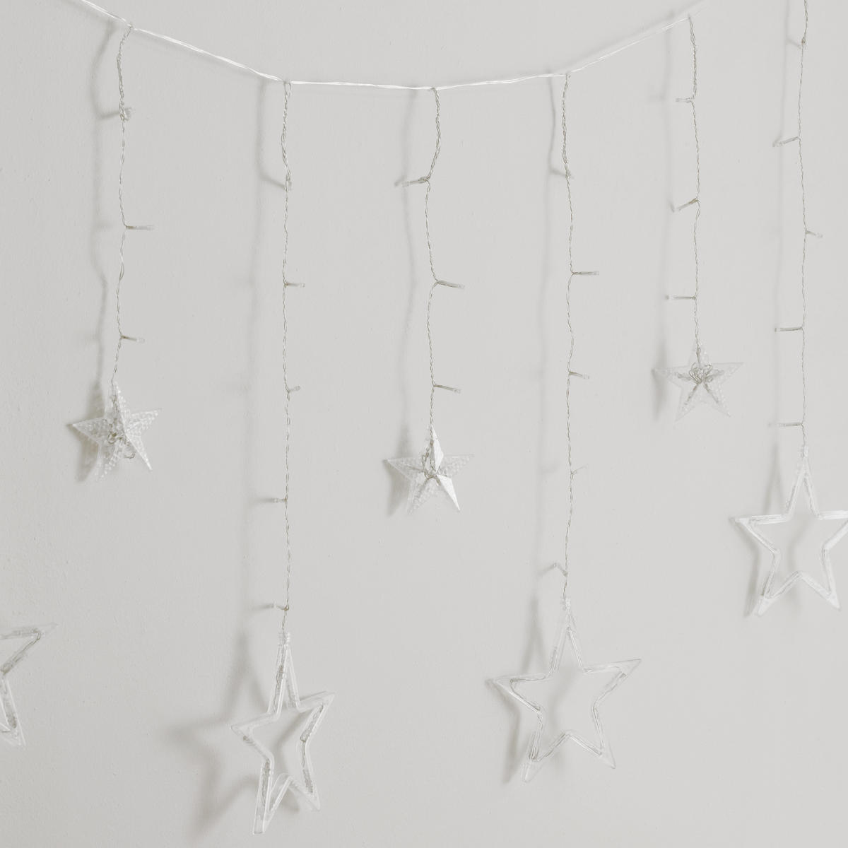 VORHANGLEUCHTEN Starnis, Transparent, 60 x 500 cm, Dekorative Christmas Weihnachtsdeko - Transparent, Kunststoff (500cm) - home&you