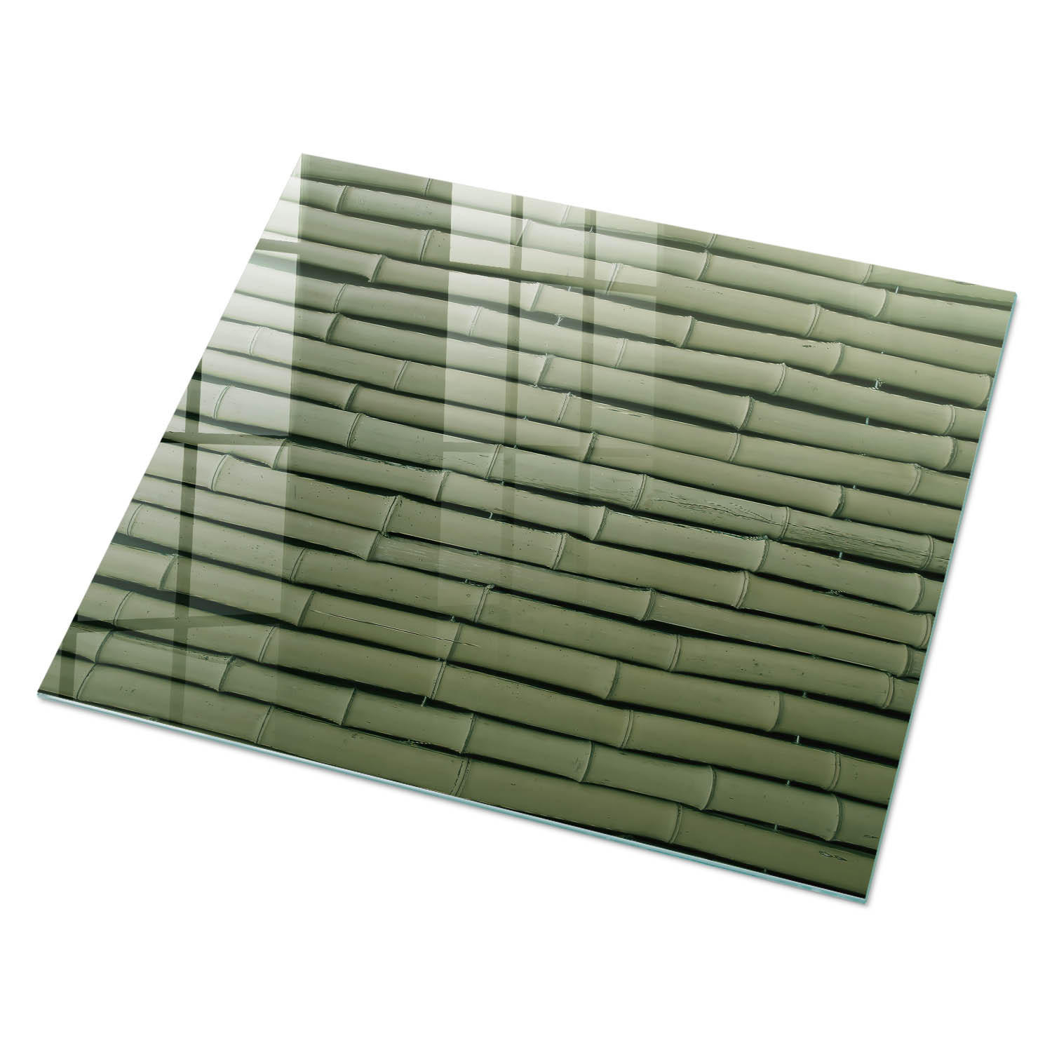 GLASPLATTE 80x60 cm – Bambusstruktur - Beige, Glas (0.4/80/60cm) - ArtPrintCave
