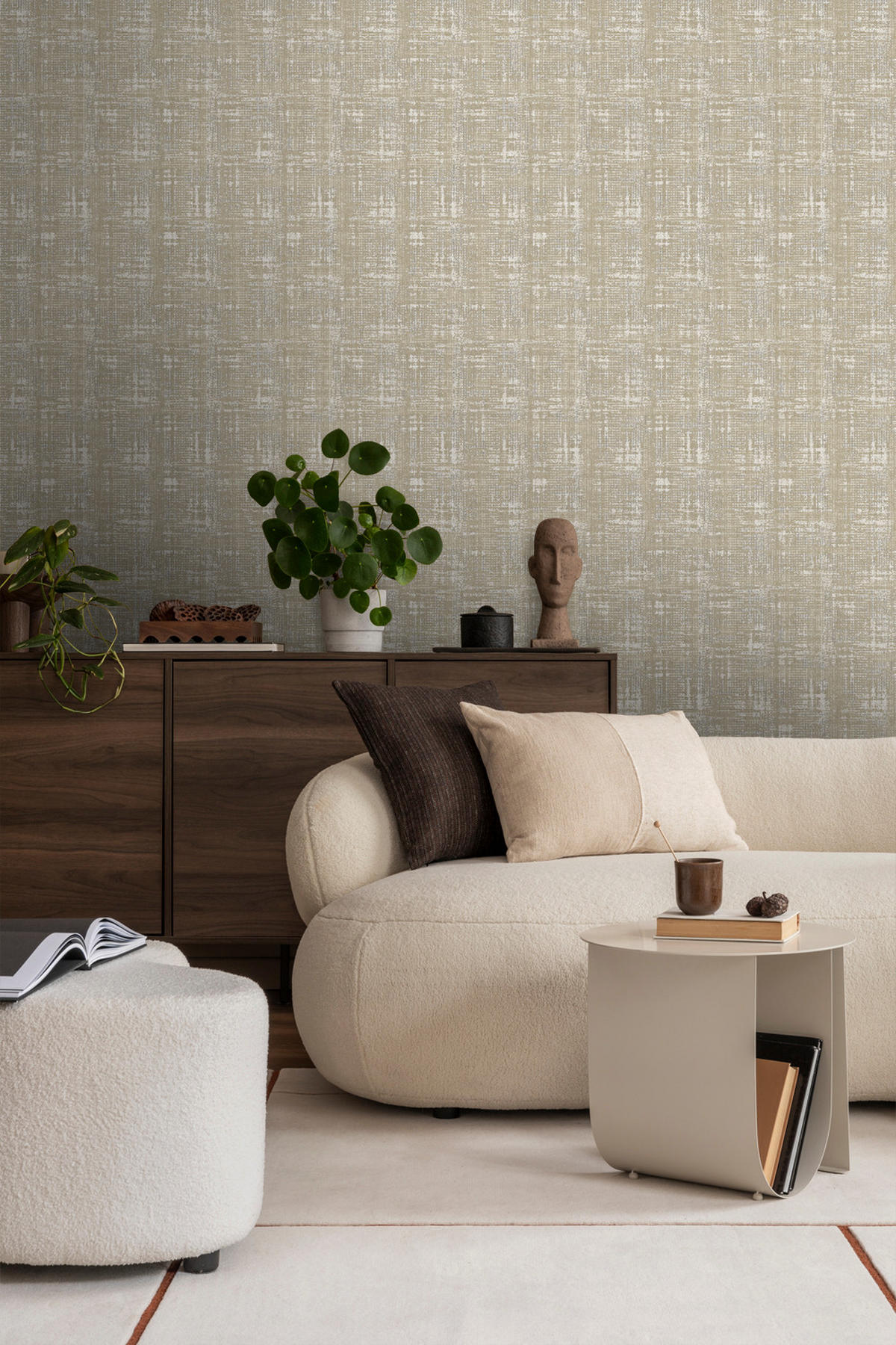 TAPETE Leinen-Optik 53 cm x 10 m - Beige, Papier (53/1000cm) - Sanders & Sanders