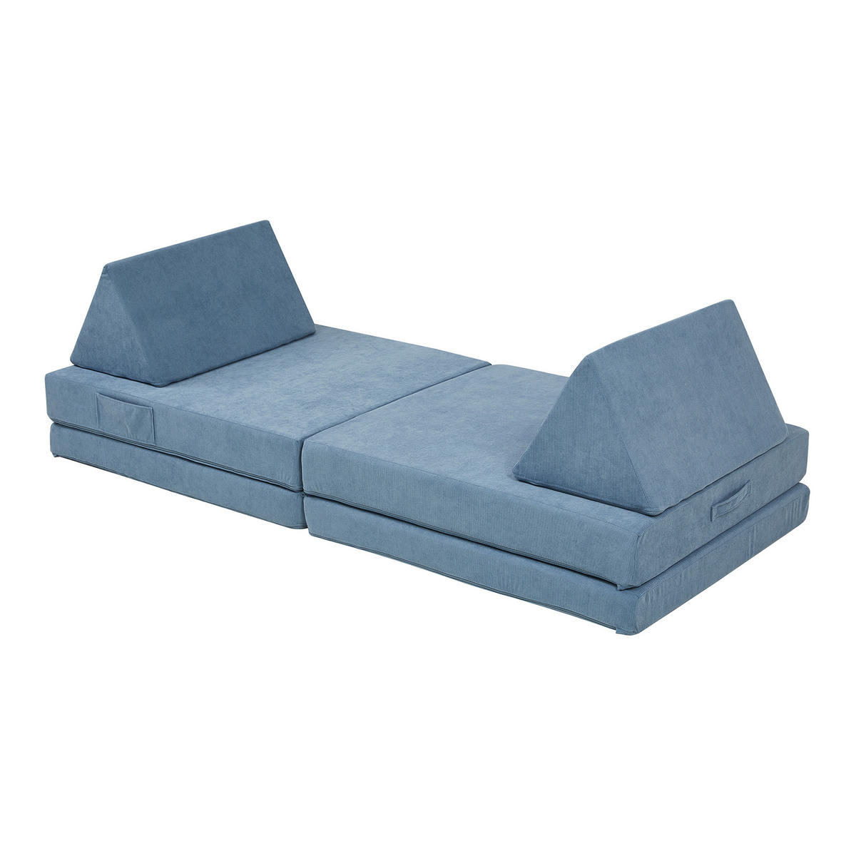 HRAČKÁŘSKÁ SOFA Norhulta - modrá, textil (150/46/66cm) - [en.casa]