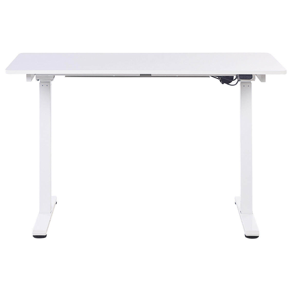SCHREIBTISCH weiß 120/60/72-122 cm Grifton - Weiß, Holzwerkstoff (60/120/72cm) - Beliani
