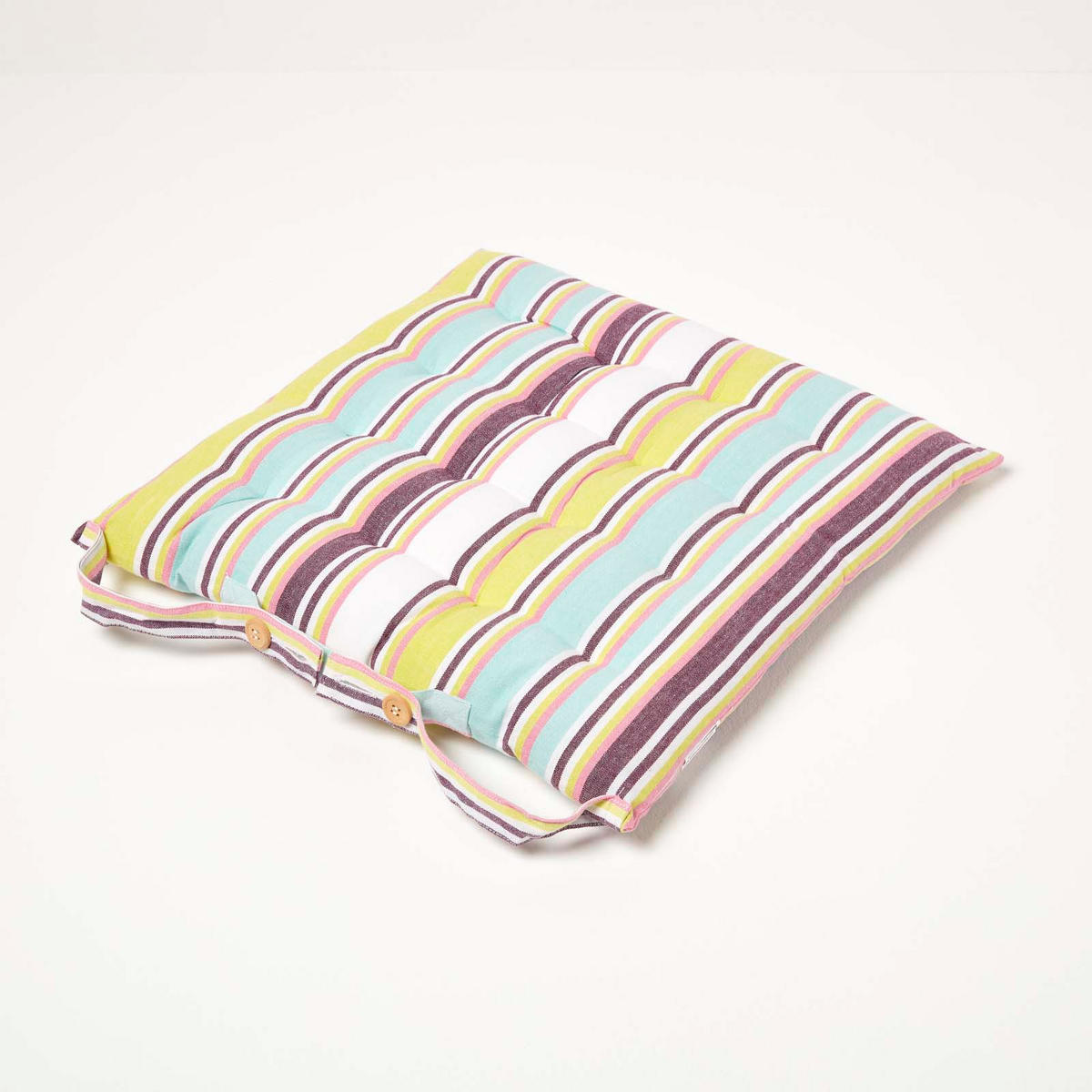STUHLKISSEN 4er-Set, Osaka bunt gestreift 40/40/5 cm - Multicolor, Textil (40/40/5cm) - Homescapes