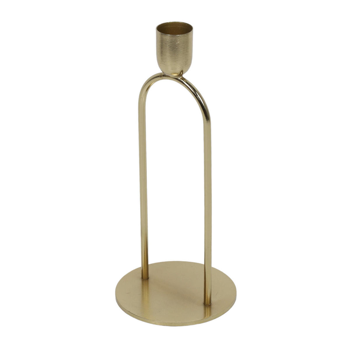 KERZENSTÄNDER aus Metall 8/8/20 cm - Goldfarben, Metall (8/20/8cm) - Home Styling Collection