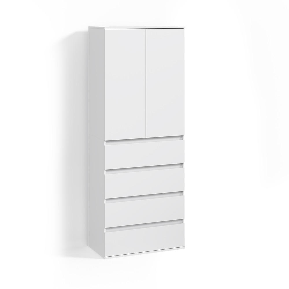 Livinity® Kleiderschrank Weiß 74x191.5x40 cm