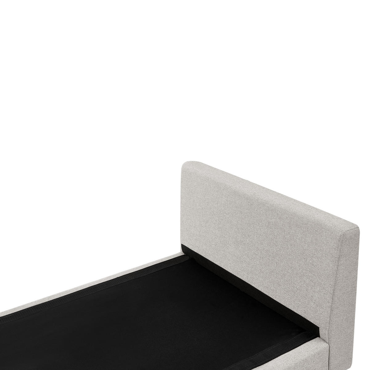 ČALOUNĚNÉ LEHÁTKO CHAISE LONGUE Látka Světle šedé Archiane - šedá/černá, textil (170/60/85cm) - Beliani