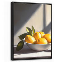 LEINWAND Bilder mit Rahmen - Zitronen - Stilleben - Gelb - 30x40 - Gelb, Textil (30/40cm) - MuchoWow