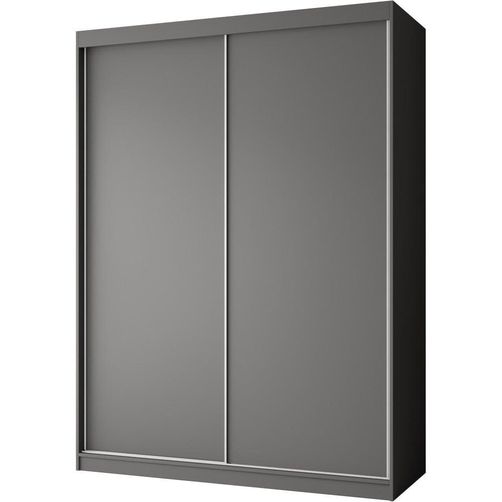 SCHWEBETÜRENSCHRANK Mario 150/216/61 graphit - Graphitfarben, Holzwerkstoff (150/216/61cm) - Beautysofa