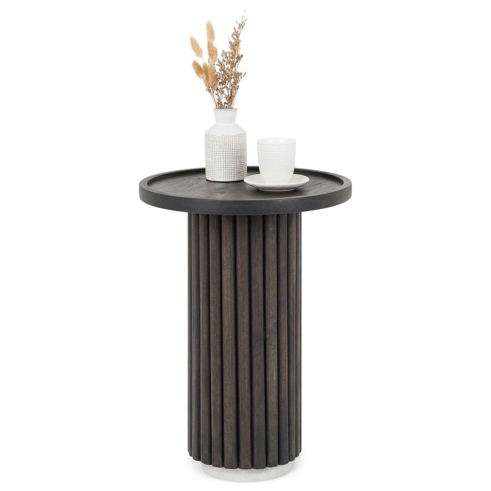 Idimex Beistelltisch Braun, Weiß 38x53x38 cm