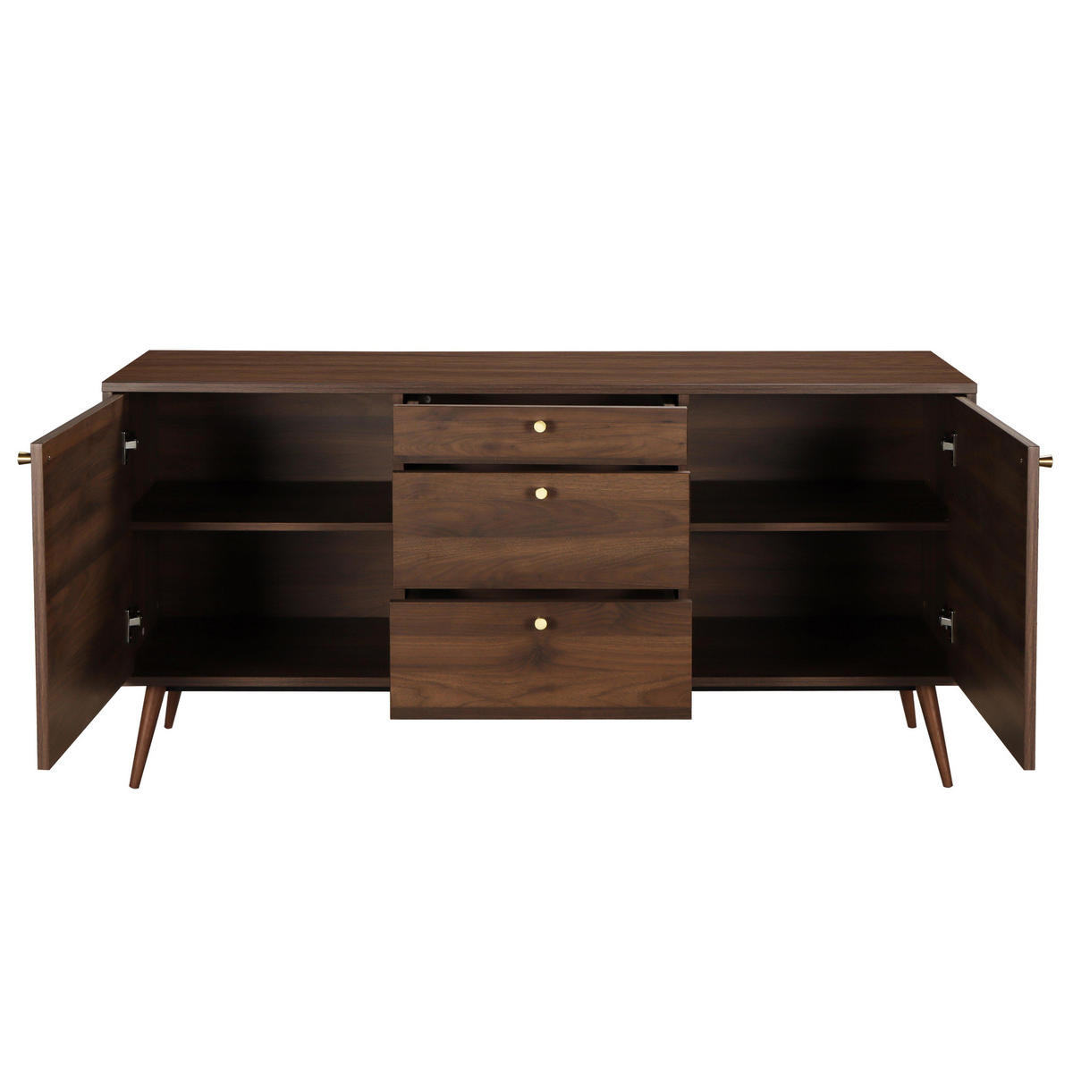 SIDEBOARD, Braun - Braun, Holzwerkstoff (40/75/150cm) - Oviala