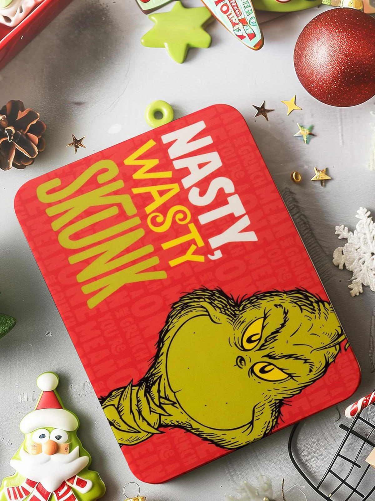 BRETTCHEN The Grinch Nasty Wasty Skunk Rot 14,5 x 23,5 cm - Rot, Kunststoff (14.5/23.5cm) - United Labels
