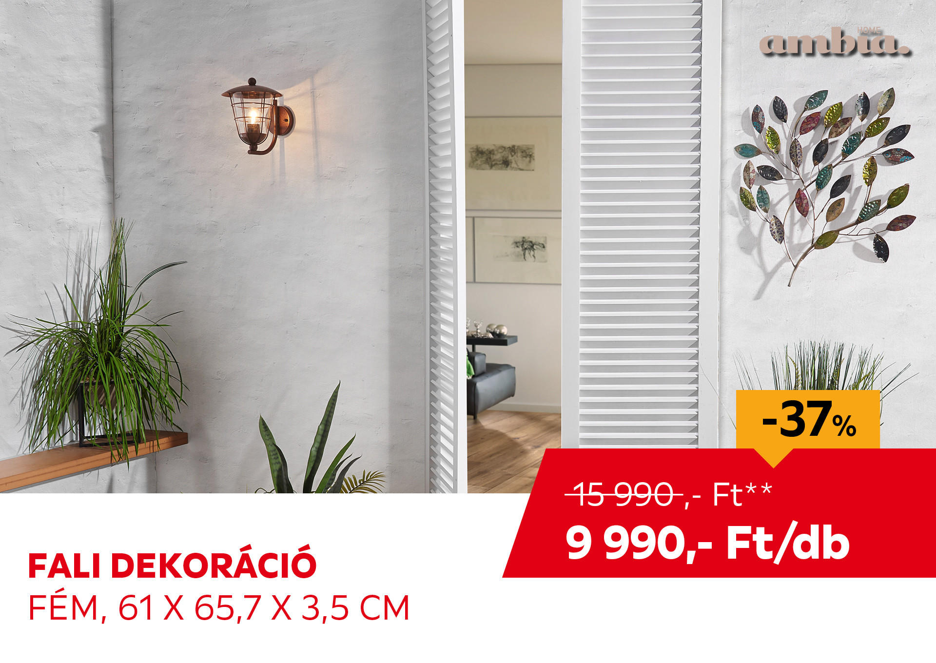 Fali dekoráció, 61 x 65,7 x 3,5 cm Kiemelt termék 15990 Ft.- helyett 9990 Ft.-