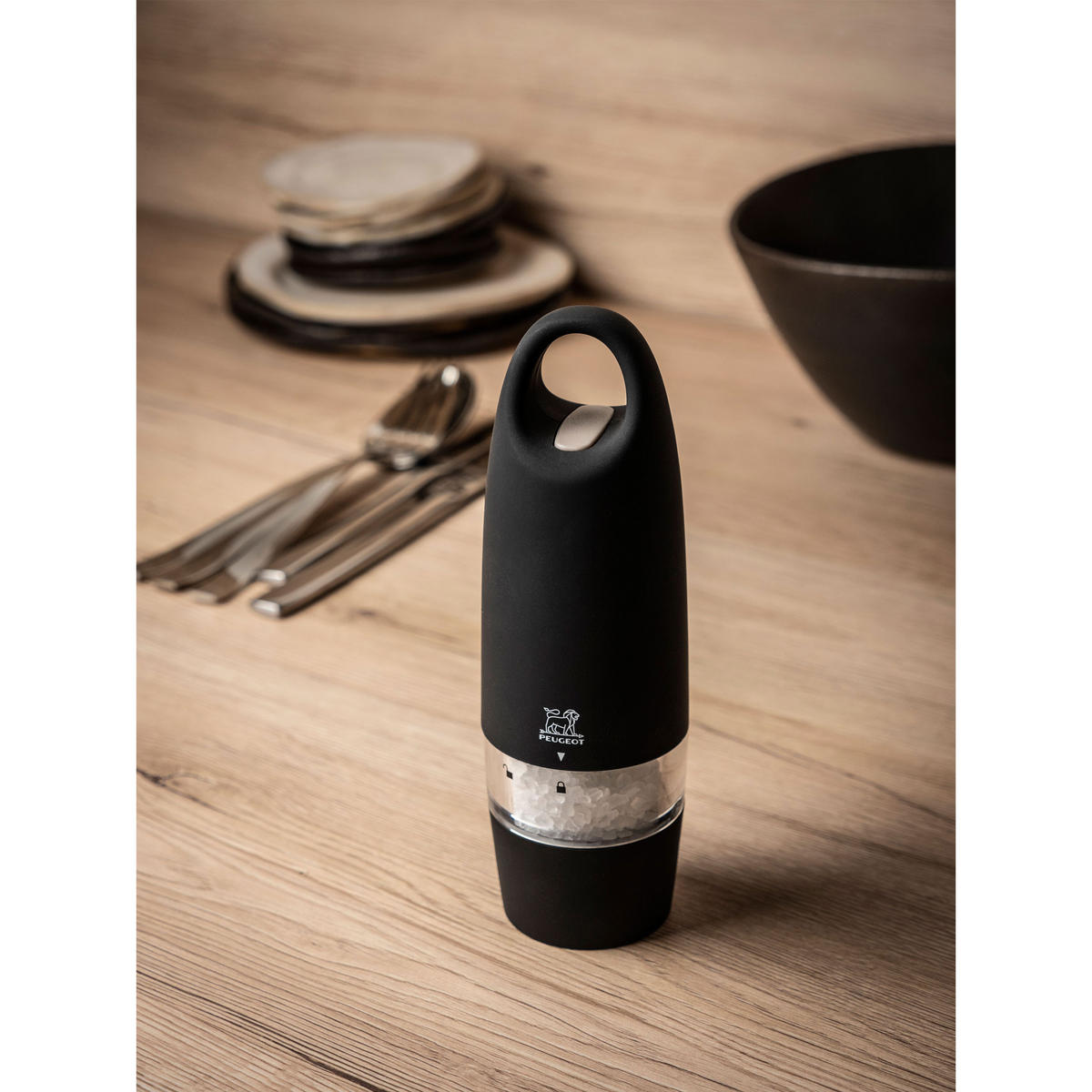 SALZMÜHLE Elektrisch Zest 18cm Schwarz Stahlmahlwerk - Schwarz, Kunststoff (5.6/18/5.6cm) - PEUGEOT