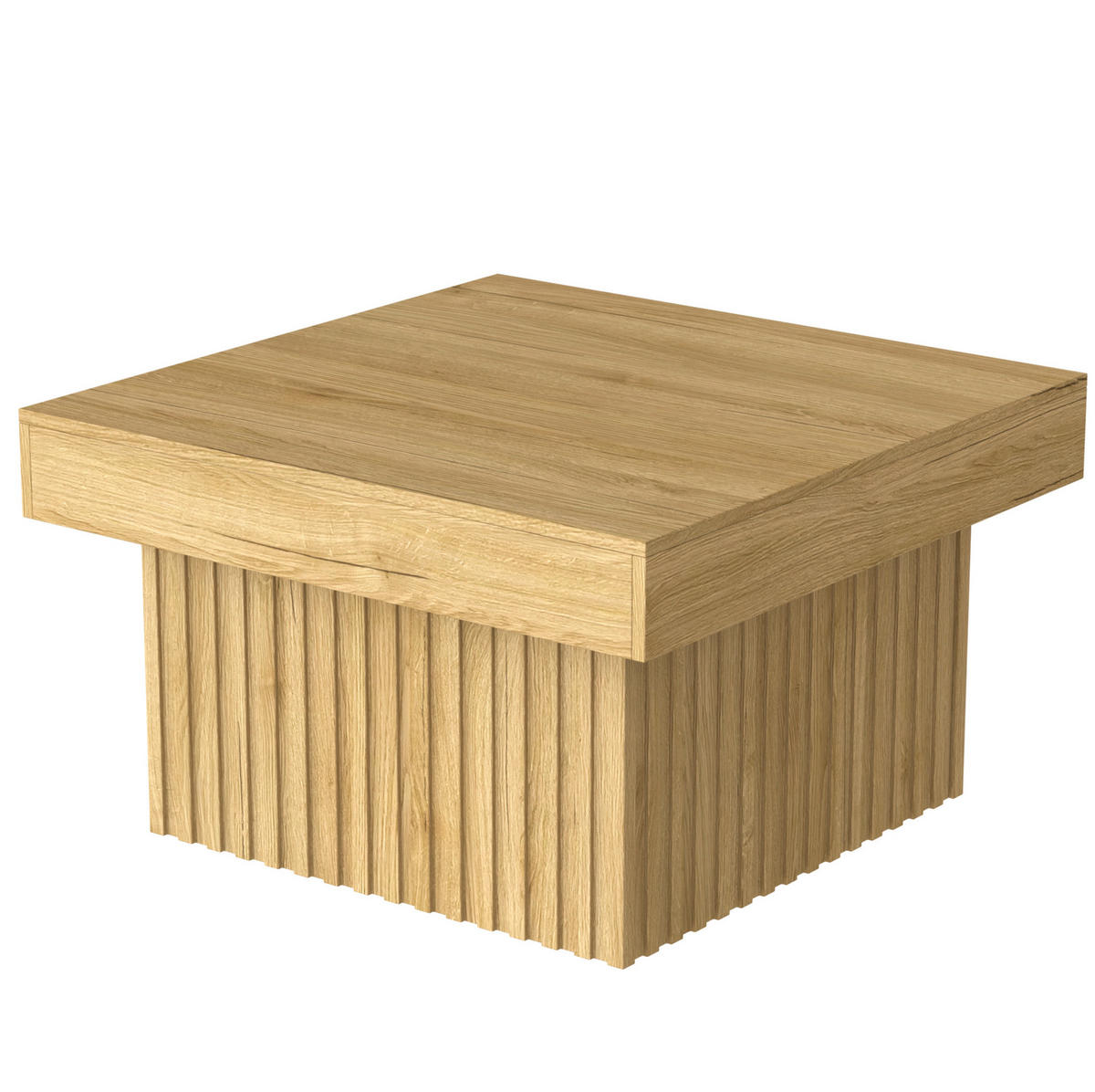 COUCHTISCH 79/79/46 cm Natur aus MDF und Spanplatte mit einfacher Montage - Naturfarben, Holzwerkstoff (79/79/46cm) - OKMYHOME