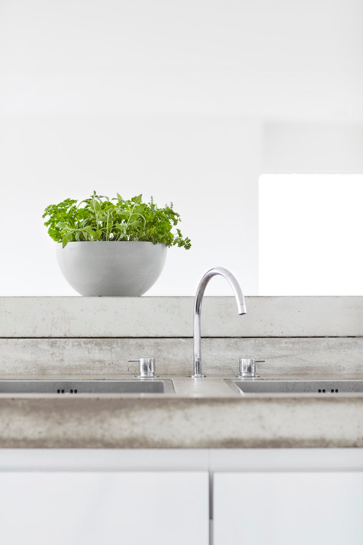 BLUMENTOPF Brussels 25/12 cm Hellgrau - Hellgrau, Kunststoff (25/12cm) - Ecopots