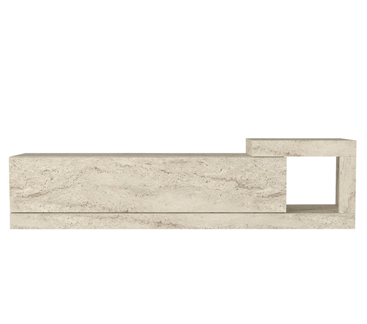 MOEBEL17 TV Lowboard 150 cm – Modernes Lowboard TV Schrank – TV Board Wohnzimmer – Fernsehtisch – TV Möbel Sideboard Modern – Modell Bliss - Beige, Holzwerkstoff (150/37/30cm) - moebel17