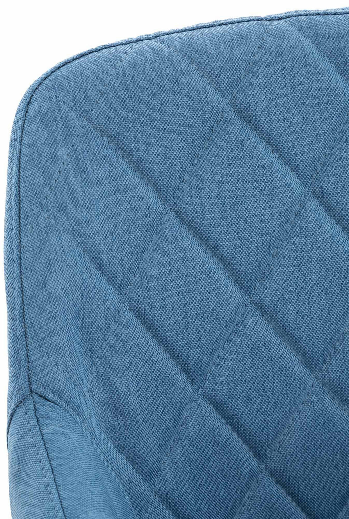 ARMLEHNENSTUHL 2er Set Stoff blau - Blau/Schwarz, Textil/Metall (47/84/44cm) - CLP