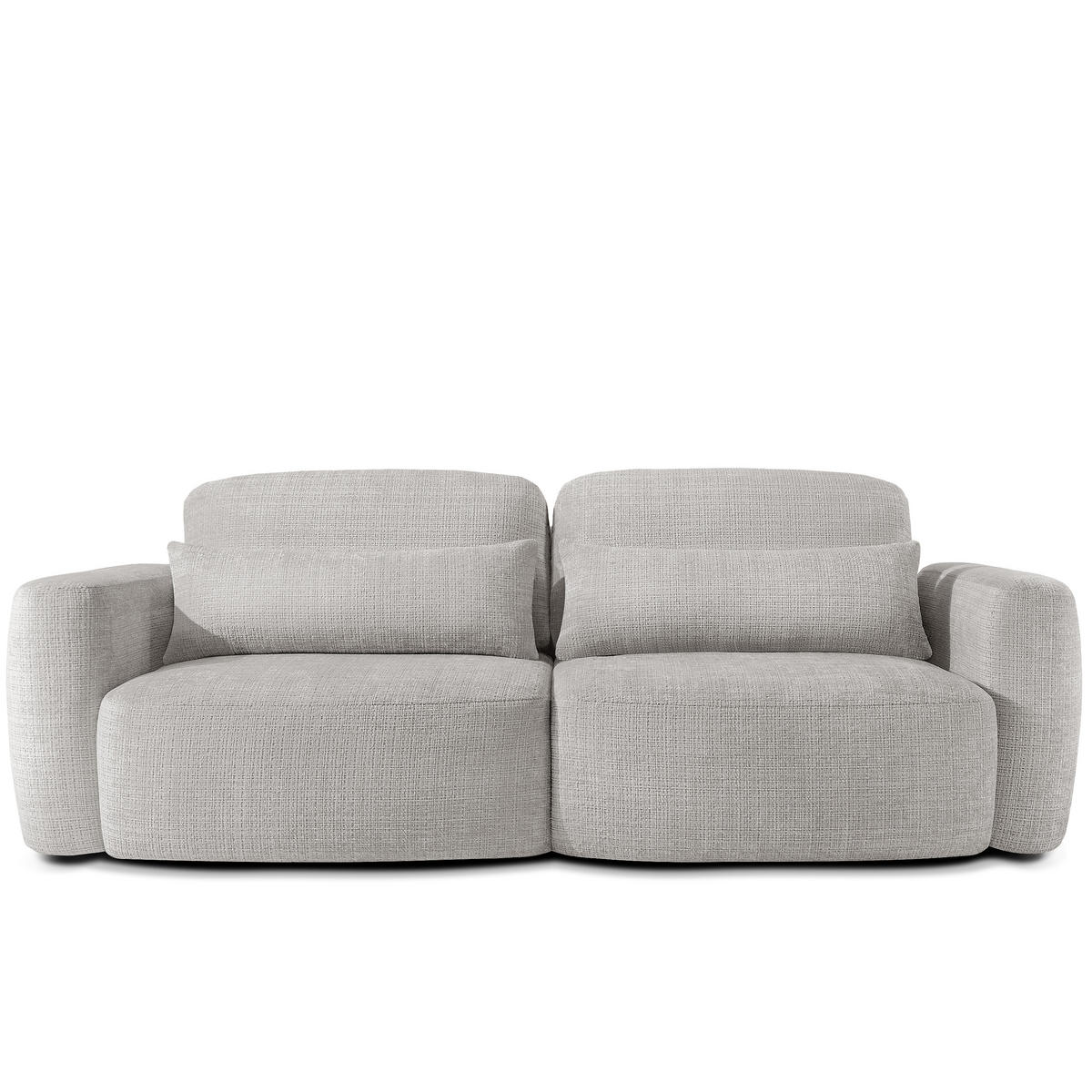 SITZGARNITUR ELOSA - Hellgrau, Holz/Textil (245/85/115cm) - KONSIMO®