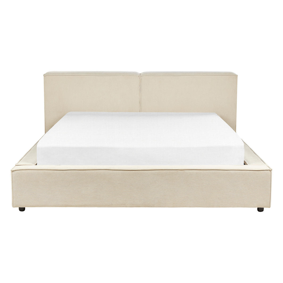 POLSTERBETT 160/200cm Beige Linards - Beige, Naturmaterialien/Textil (160/200cm) - Beliani