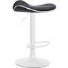 BARHOCKER Lederlook schwarz - Schwarz/Weiß, Textil/Metall (45/71/45cm) - CLP
