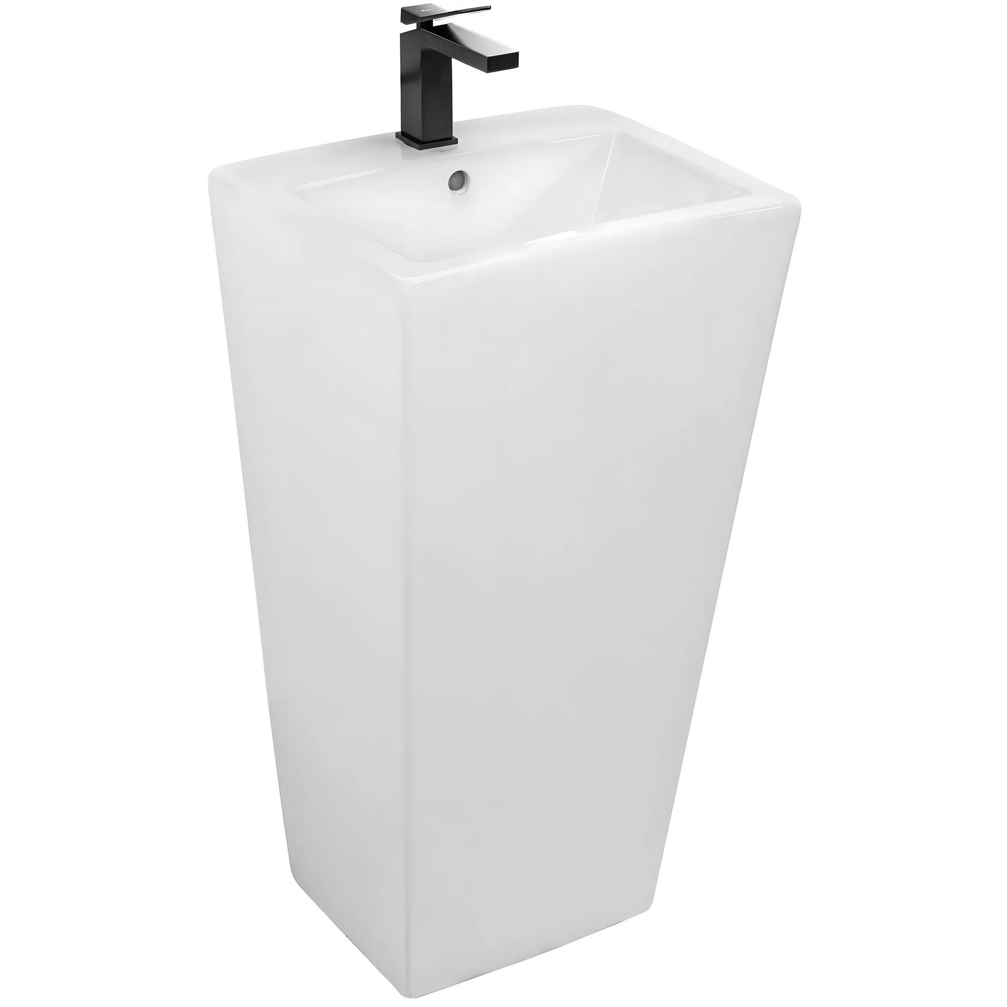 STANDWASCHBECKEN Rea Daria - Weiß, Keramik (38/83/44cm) - REA