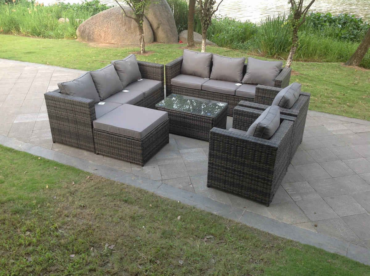 Fimous GARTENSOFA Hohe Ruckenlehne Polyrattan 9 Sitzer jetzt nur online XXXLutz