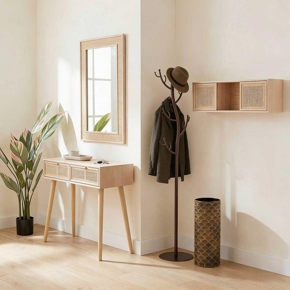 GARDEROBENSTÄNDER - Braun, Metall (35/175/35cm) - Wanderlust