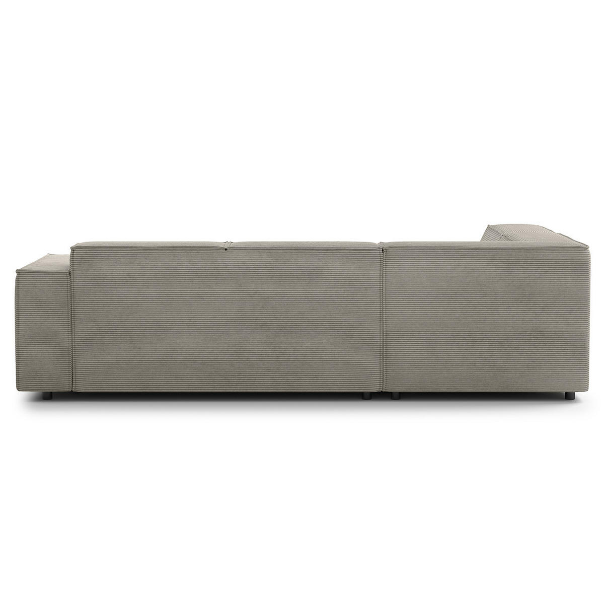 ECKSOFA mit Ottomane - Graubraun/Schwarz, Kunststoff/Textil (260/234cm) - home24