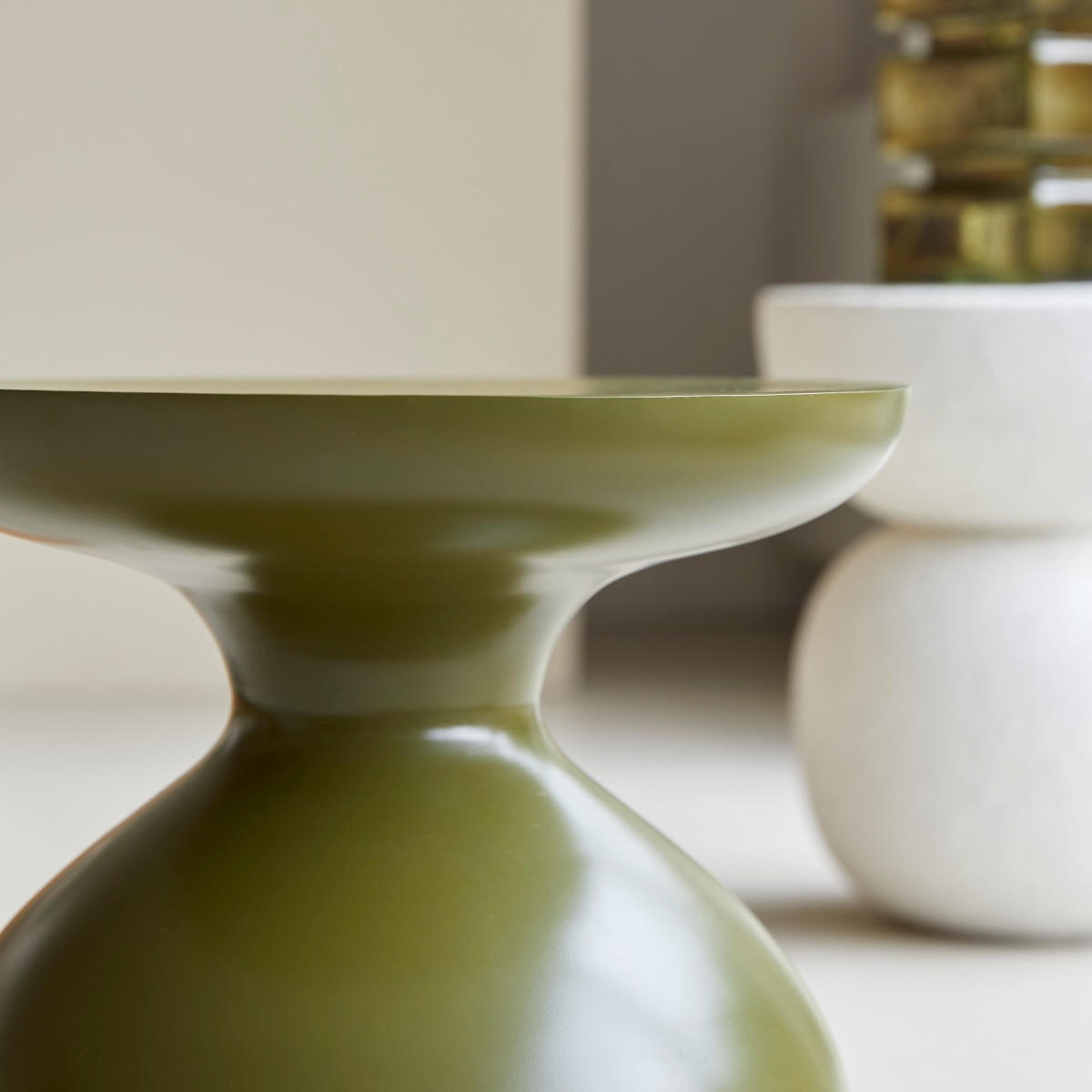 BEISTELLTISCH Tummy Grün aus Metall - Grün, Metall (38/38/40cm) - Tikamoon