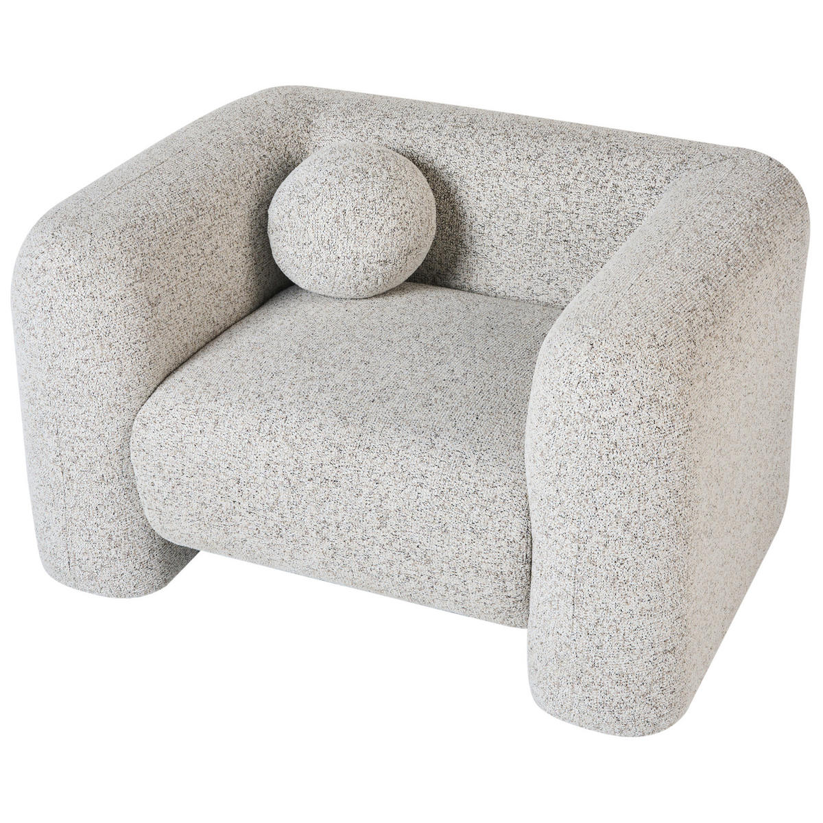 SESSEL Beige Leiren - Beige, Textil (110/66/87cm) - Beliani