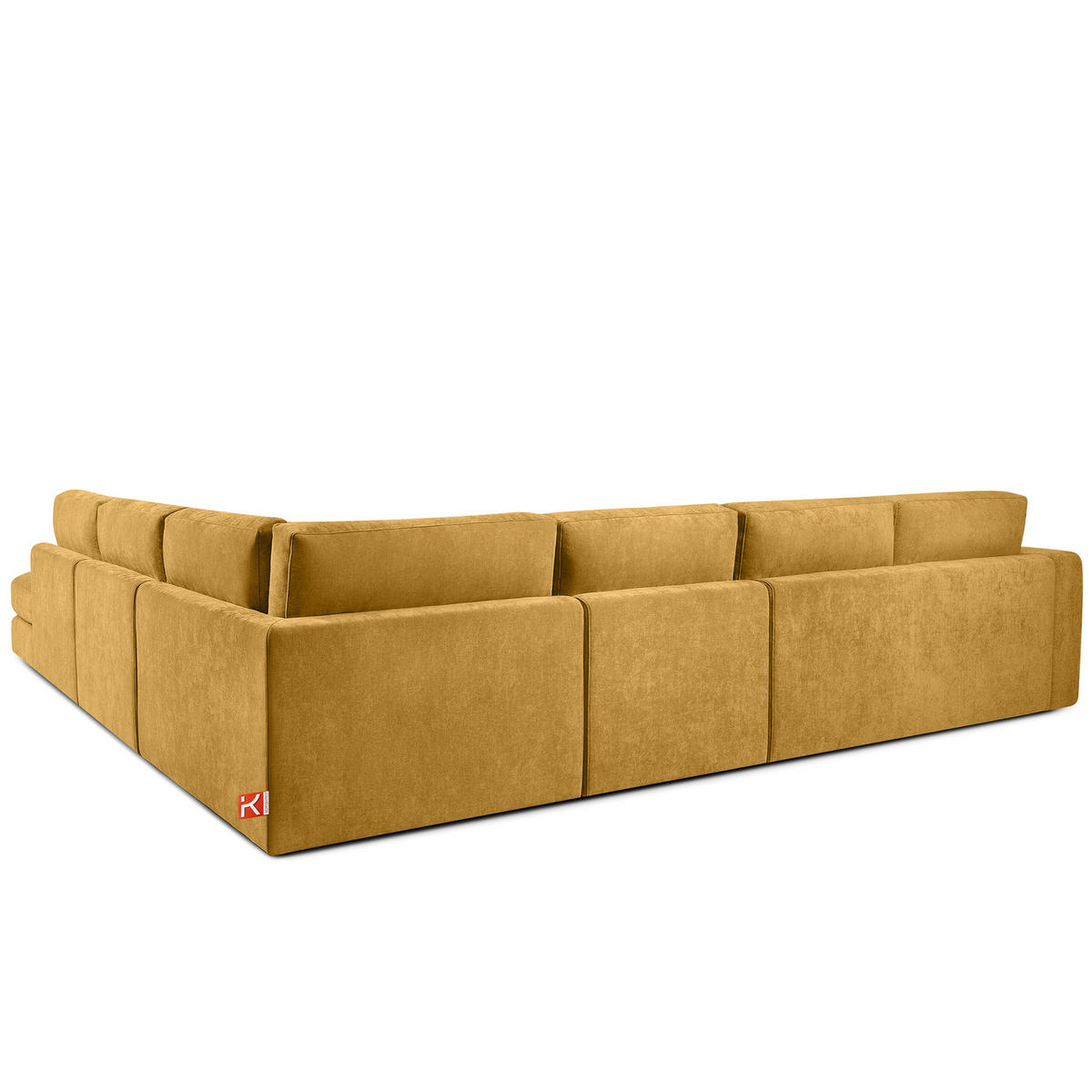 ECKSOFA XL rechts VERUS - Gelb, Holz/Holzwerkstoff (377/328cm) - KONSIMO®