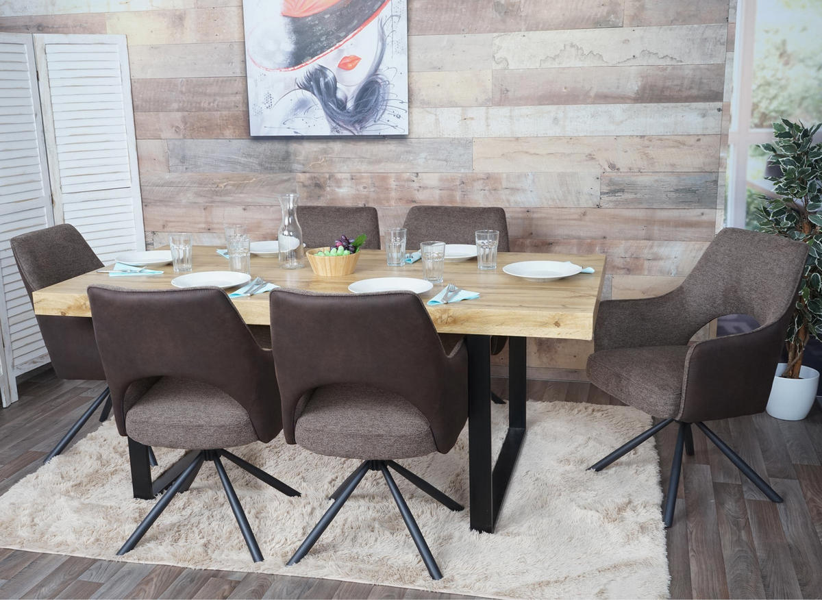 ESSZIMMERSTUHL Braun, Dunkelbraun - Dunkelbraun/Braun, Textil (57/89/52cm) - MCW