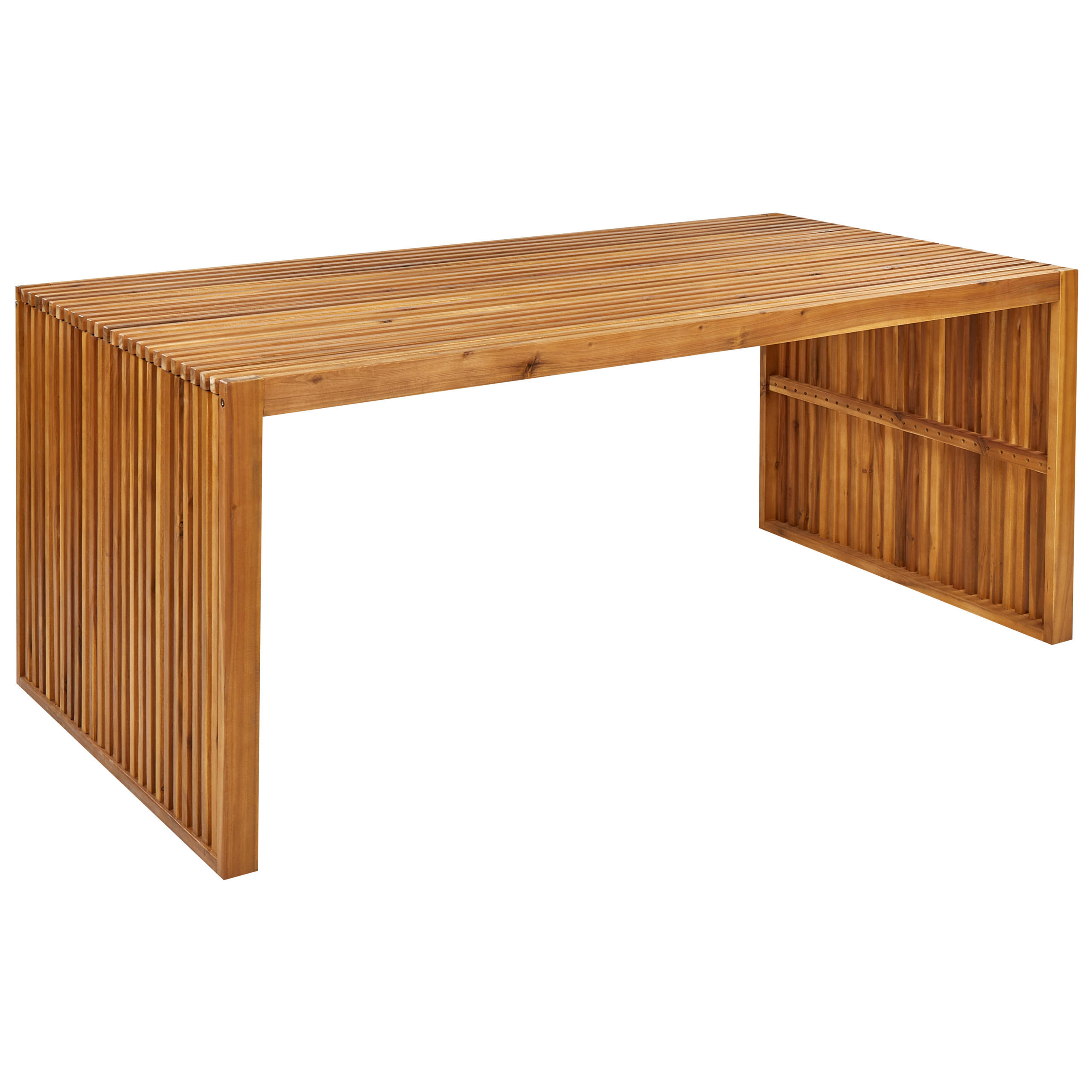 GARTENTISCH Akazienholz hellbraun 180/90 cm Sulzano - Hellbraun, Holz (90/180/75cm) - Beliani