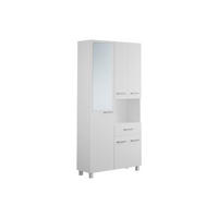 BADSCHRANK - 88 cm x 30 cm - Holz, Platte - Weiß - MINELA - Weiß, Holz (88/180/30cm) - Vente-Unique