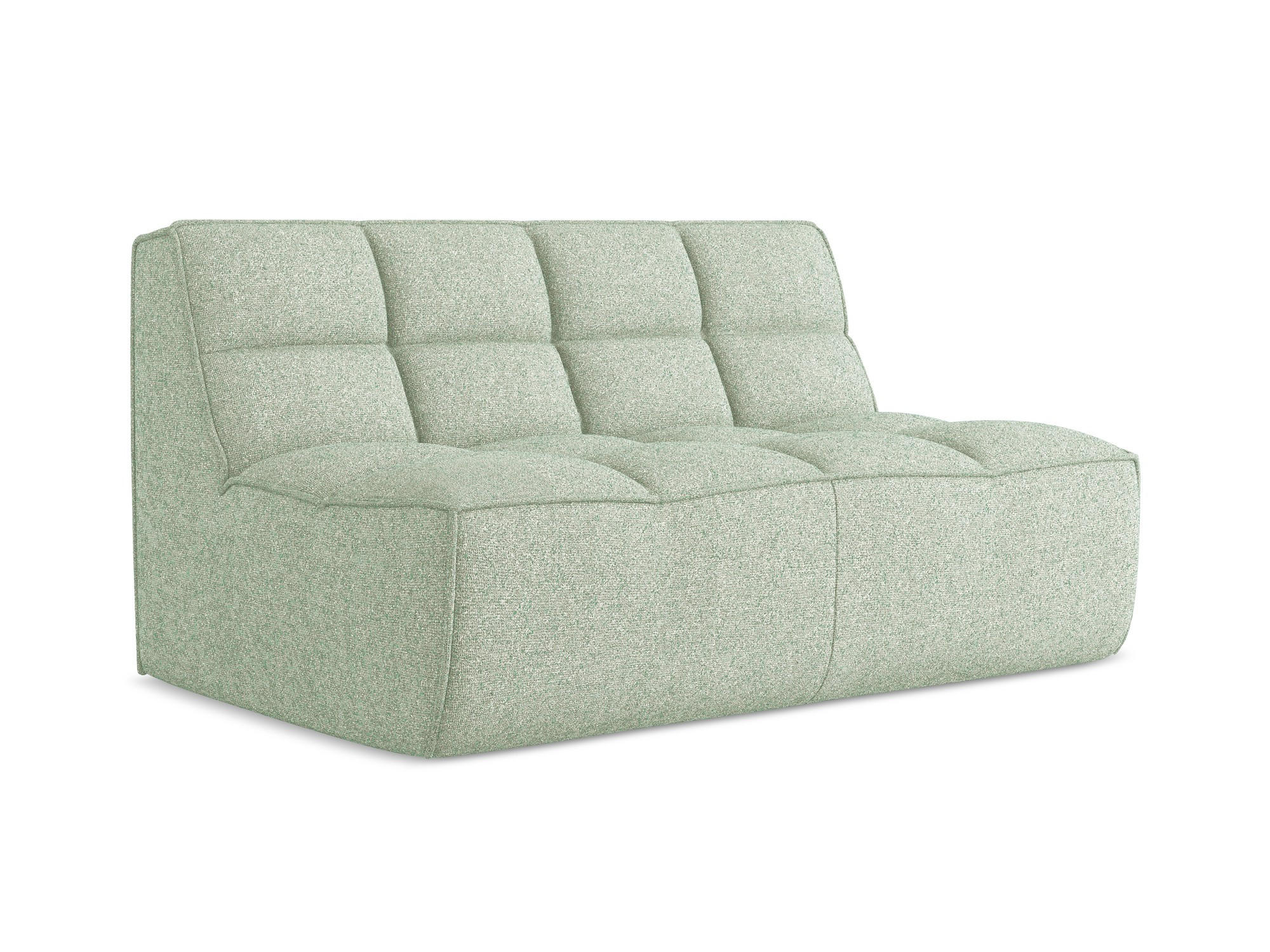 2-SITZER-SOFA Strukturstoff Stoff Grün - Schwarz/Hellgrün, Kunststoff/Textil (160/75/93cm) - Makamii