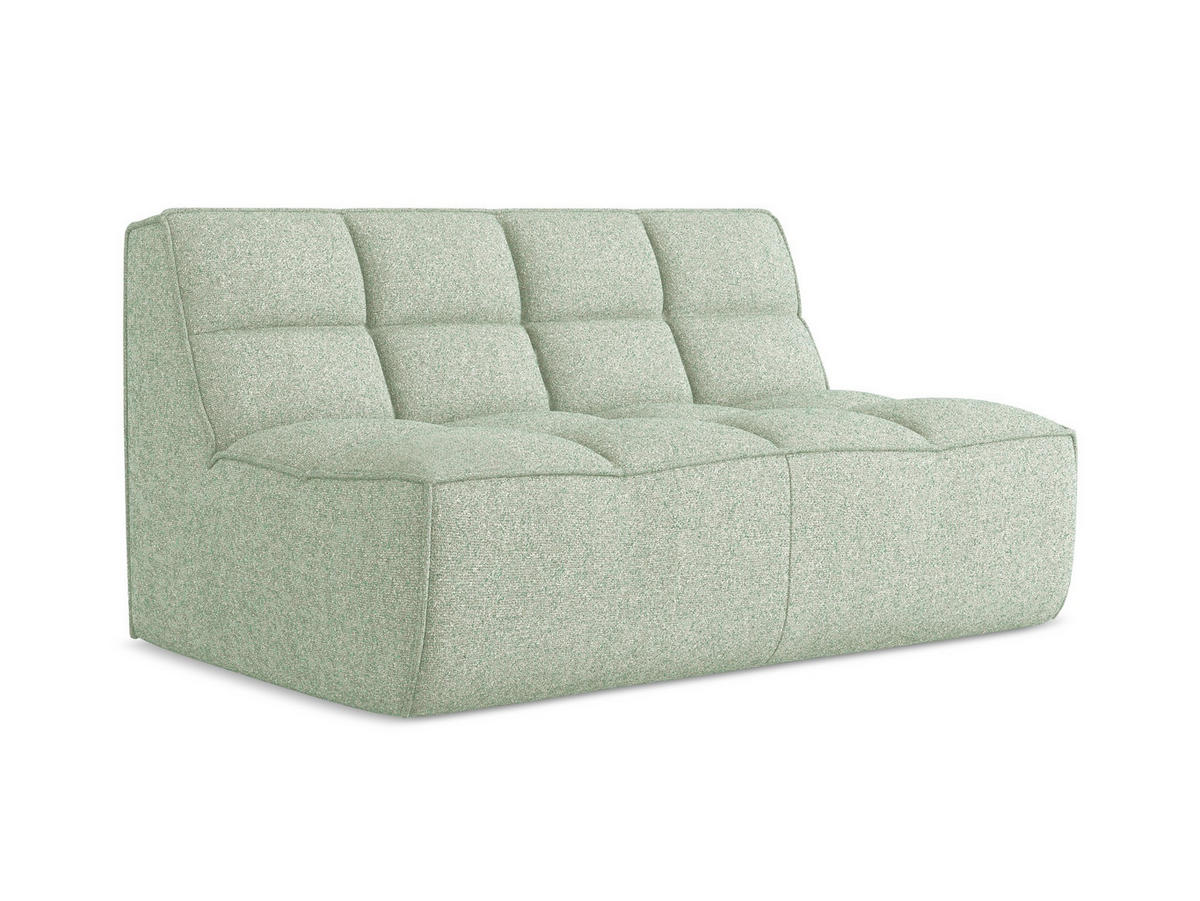 2-SITZER-SOFA Strukturstoff Stoff Grün - Schwarz/Hellgrün, Kunststoff/Textil (160/75/93cm) - Makamii