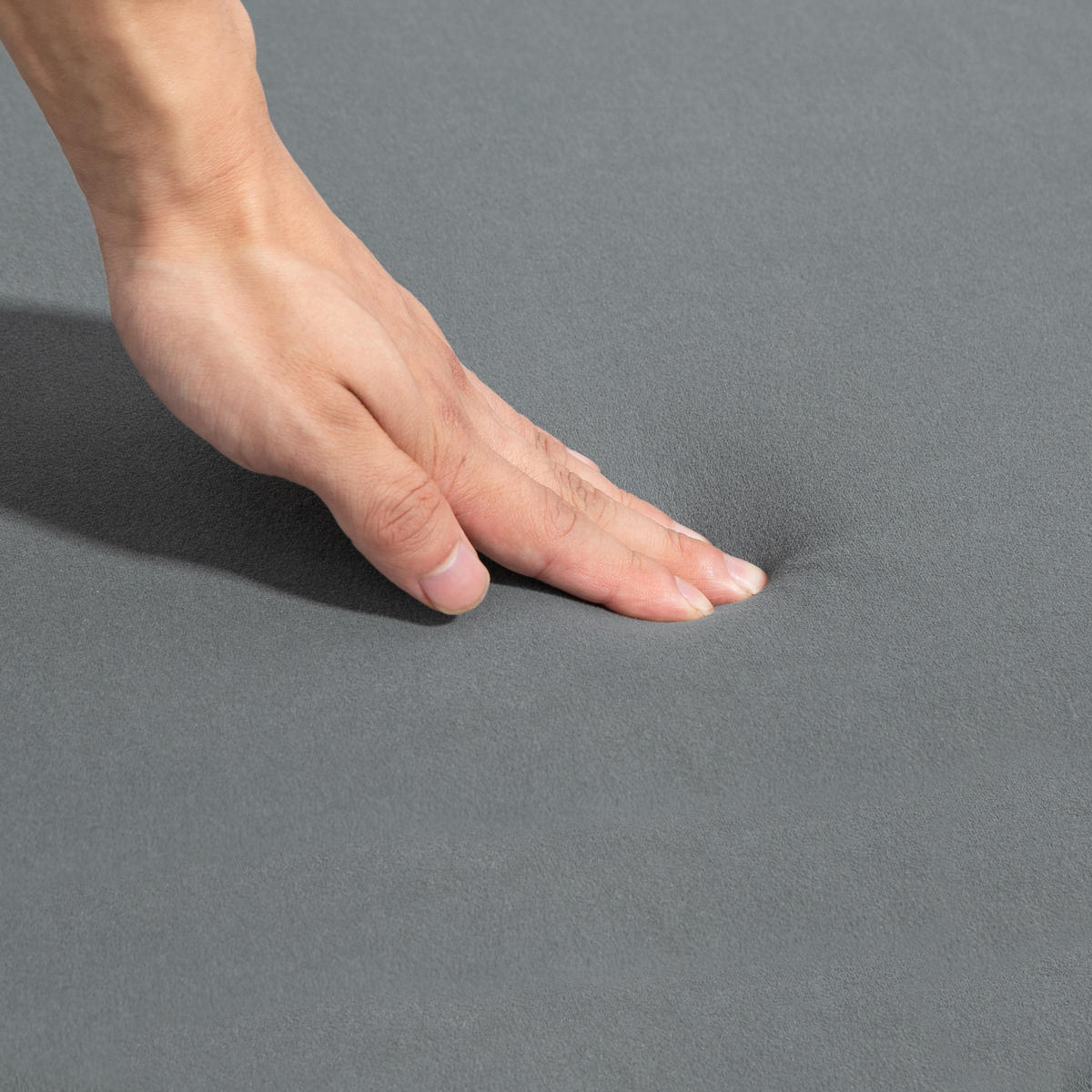 TRUHENBANK DE-16428 oval mit Samtbezug und Stauraum Grau - Grau, Textil (108/43.5/44cm) - ComfortXL