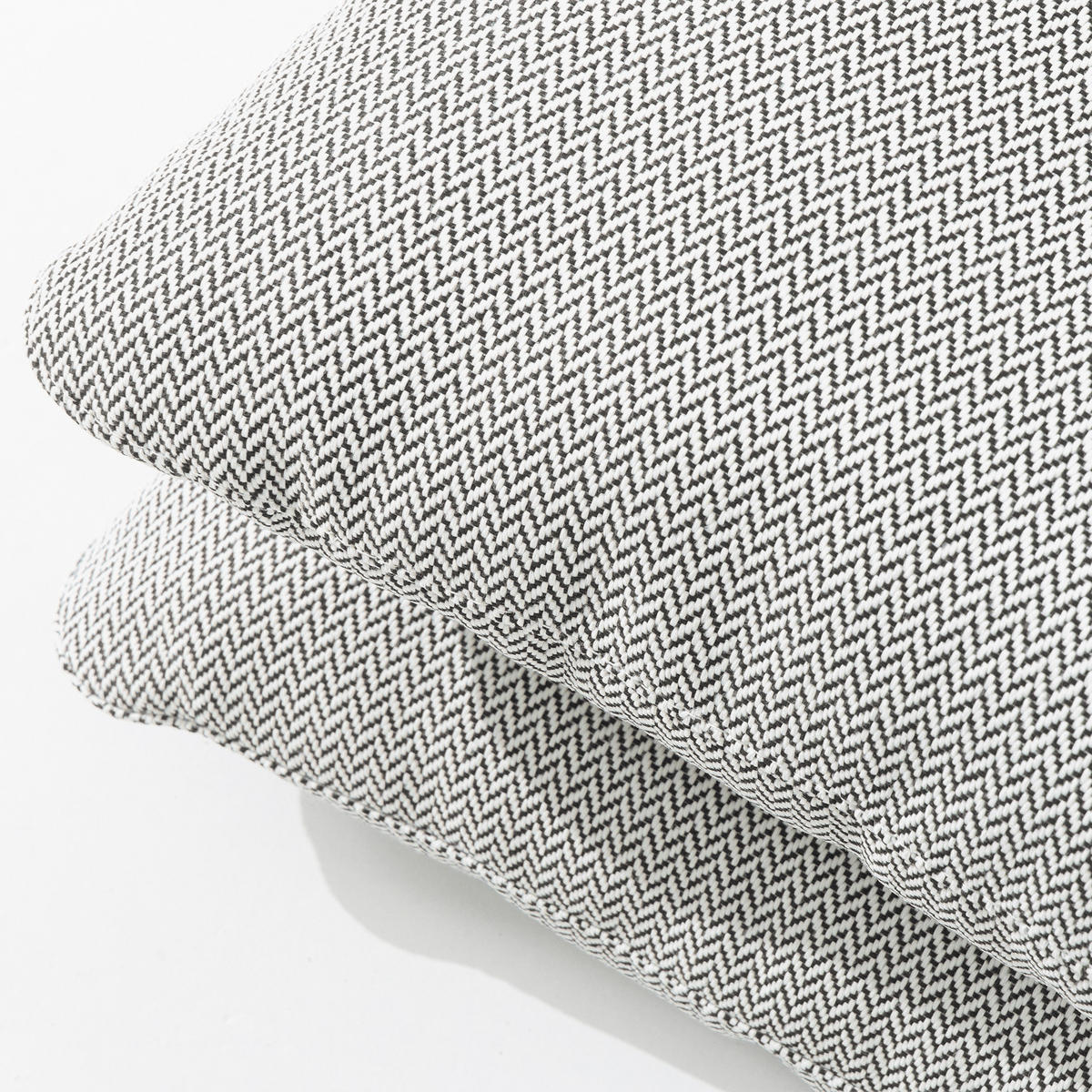 GARTENKISSEN RAMBE Dekokissen mit Füllung, 40x35 cm, Outdoorgeeignet, Dunkelgrau - Dunkelgrau/Weiß, Textil (40/35cm) - KONSIMO®