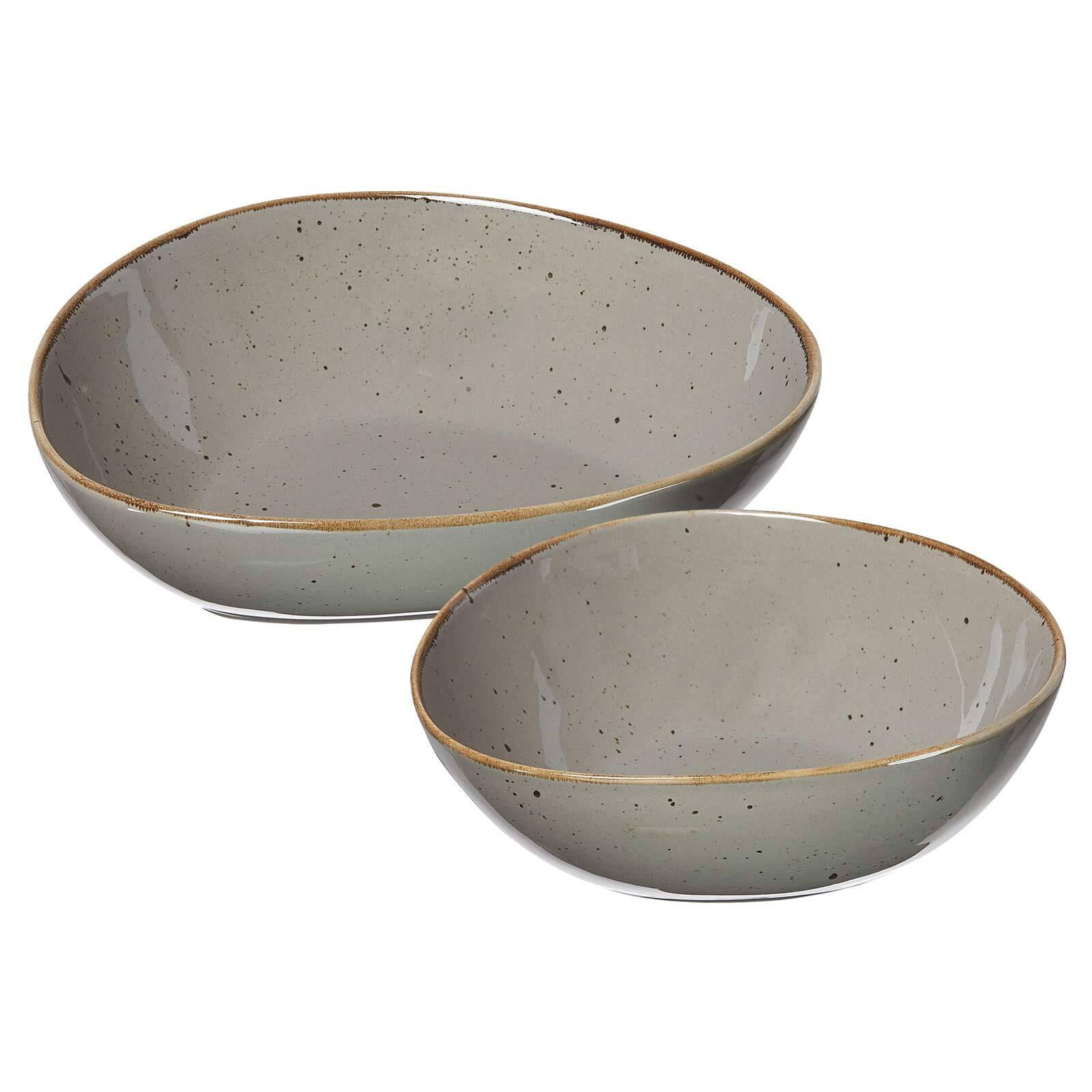 SERVIERSCHALEN-SET Taste taupe 2er Set - Taupe, Keramik (1/1/1cm) - Ritzenhoff Breker
