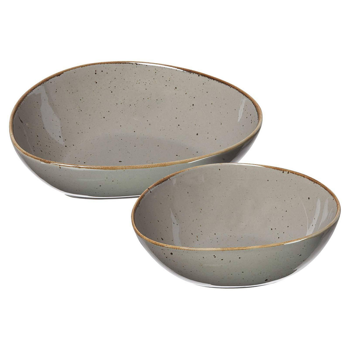 SERVIERSCHALEN-SET Taste taupe 2er Set - Taupe, Keramik (1/1/1cm) - Ritzenhoff Breker