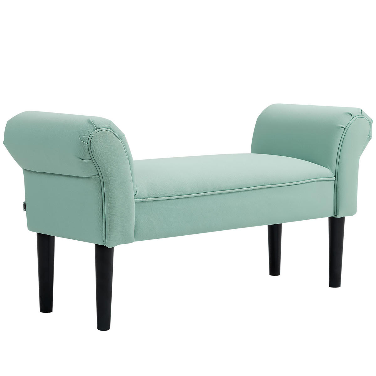 BETTBANK, Polsterbank, Sitzbank, Flurbank für Schlafzimmer, bis 130 kg Grün - Grün, Kunststoff (36/51/102cm) - HOMCOM
