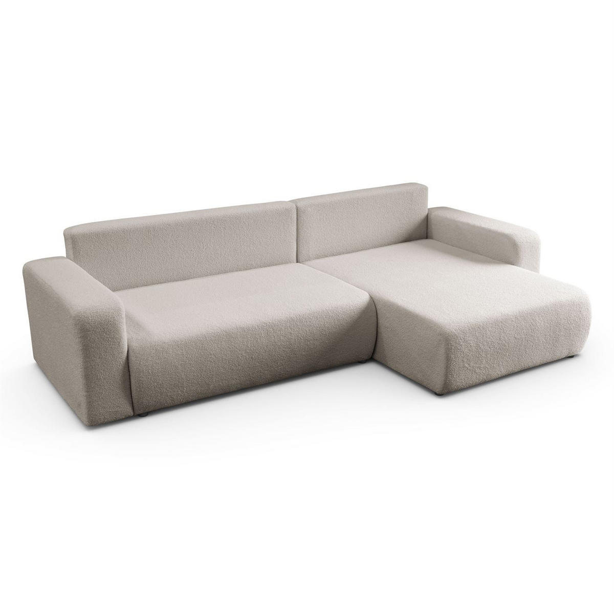 ECKSOFA VESPO XL mit Schlaffunktion und Bettzeugkasten - Beige, Textil (267/143cm) - Lookway