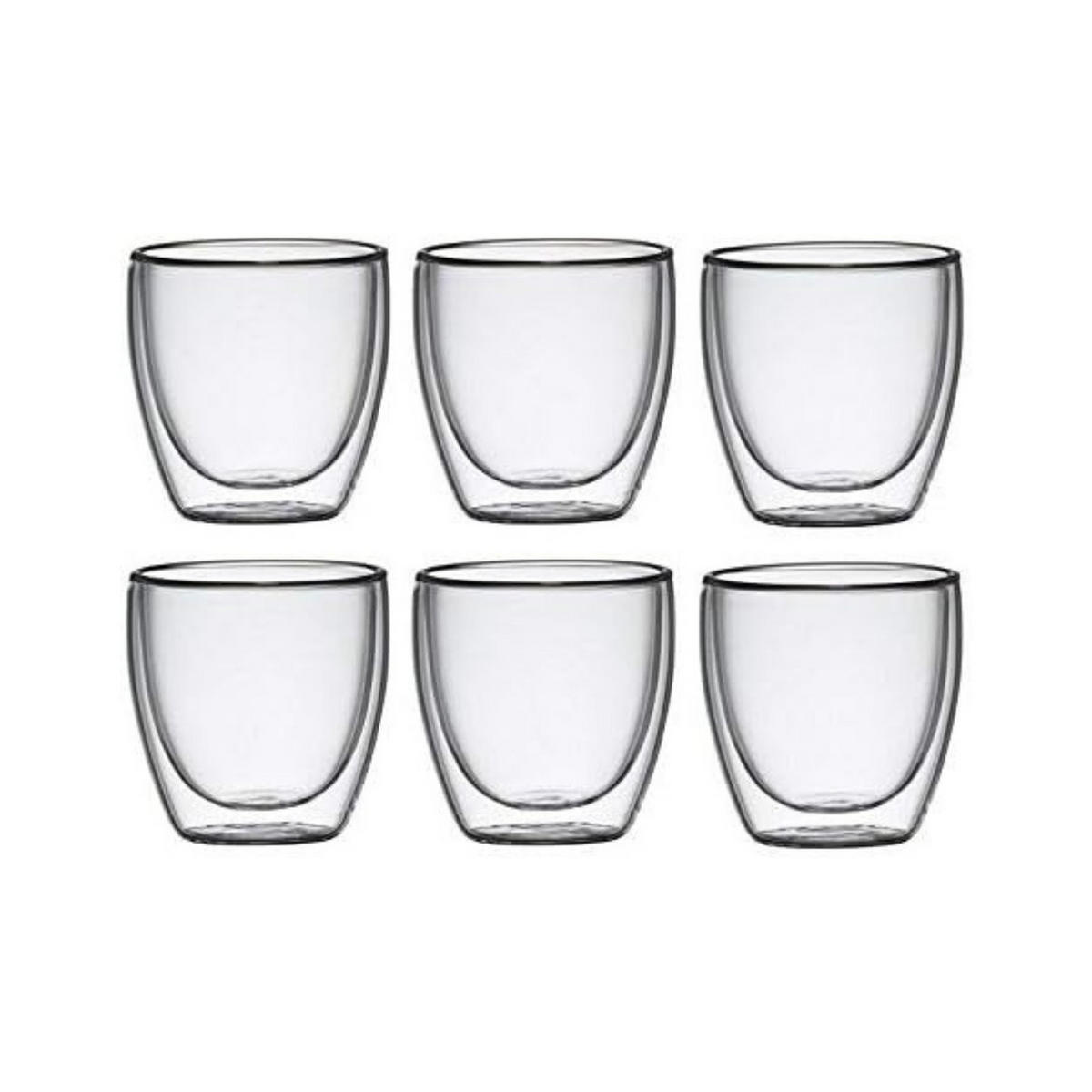 THERMOGLÄSER Klasique Transparent 12-teilig 100/300 ml Doppelwandig - Transparent, Glas - JUNG