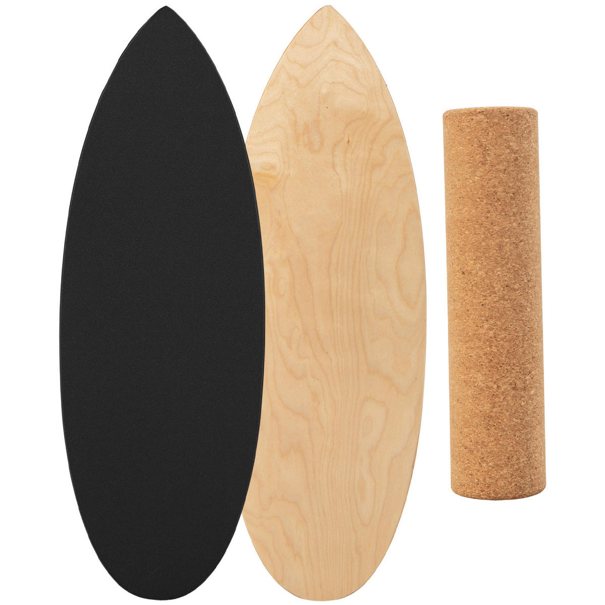 BALANCIERBRETT Schwarz - Schwarz, Holz (28/82cm) - COSTWAY