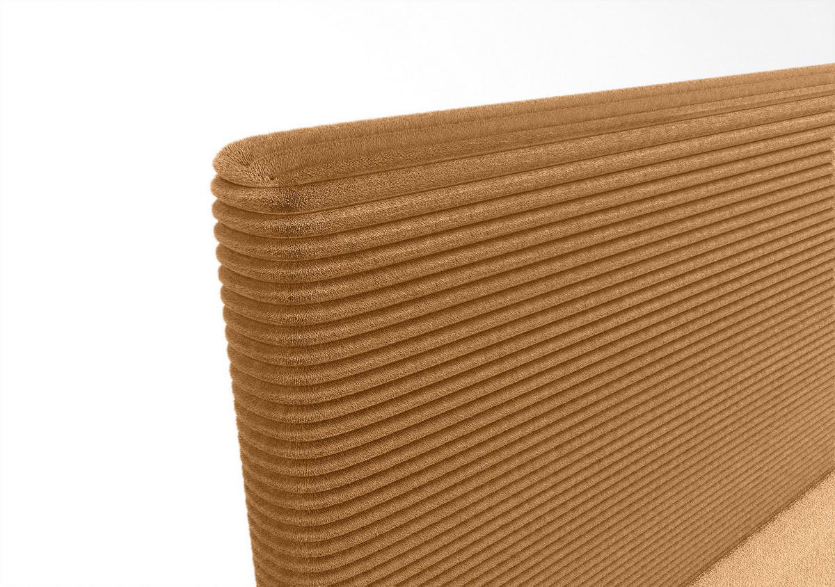 BOXBETT NARA mit Matratze H3, Bonell und Topper 180x200 POSO 001 - Orange, Textil (180/200cm) - Bedante