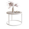 COUCHTISCH 60 cm rund Kaschmir, Weiß Gestell - Kaschmir, Holzwerkstoff (60/60/42cm) - Idohome