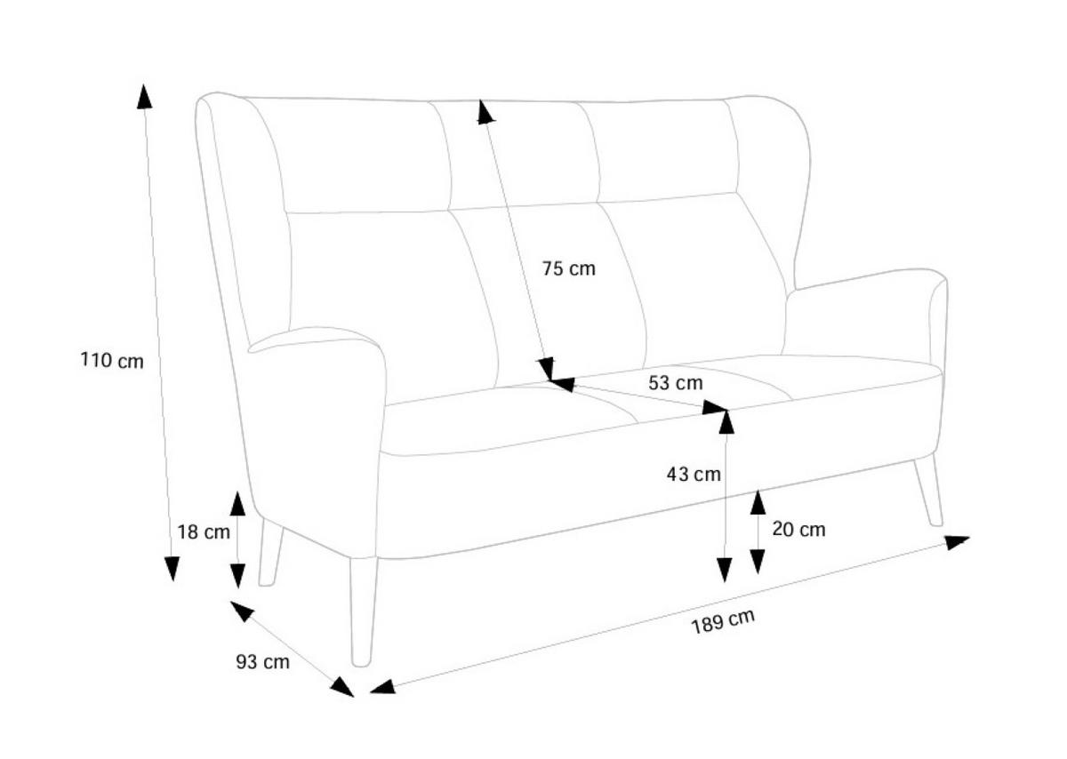 BETTSOFA RYZE Rosa Velours-Stoff - Rosa, Textil (93/110/189cm) - MASSENO