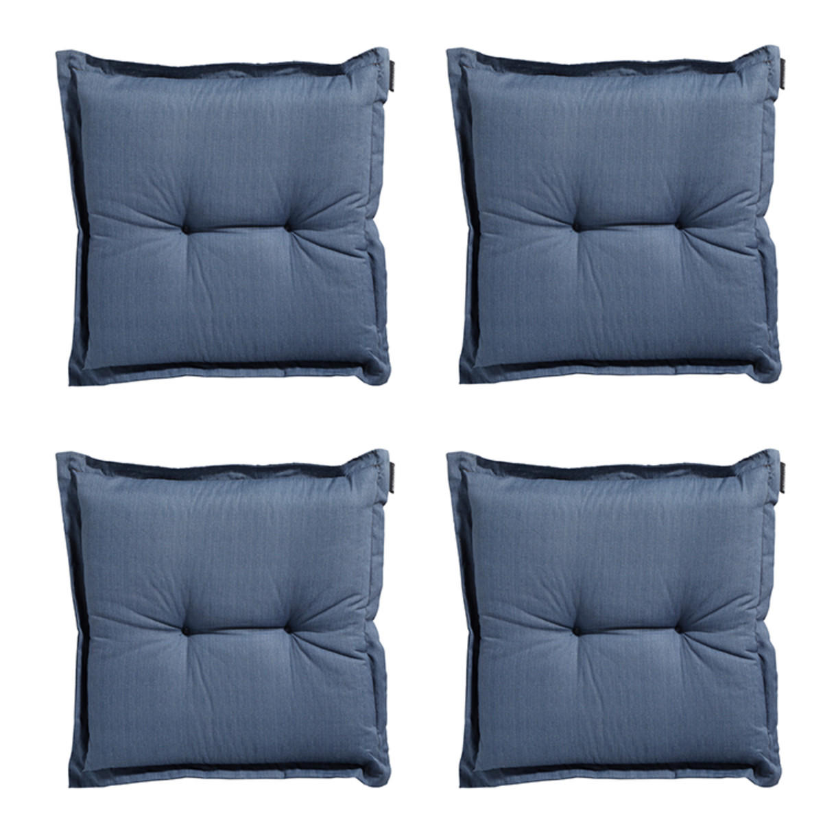 SITZKISSEN Basic 50/50 cm 4er-Set - Blau, Textil (50/5/50cm) - Madison