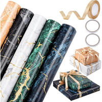 GESCHENKPAPIER 5-teiliges Set Marmor-Design 43 cm x 3 m - Multicolor, Papier (43/0.1/300cm)