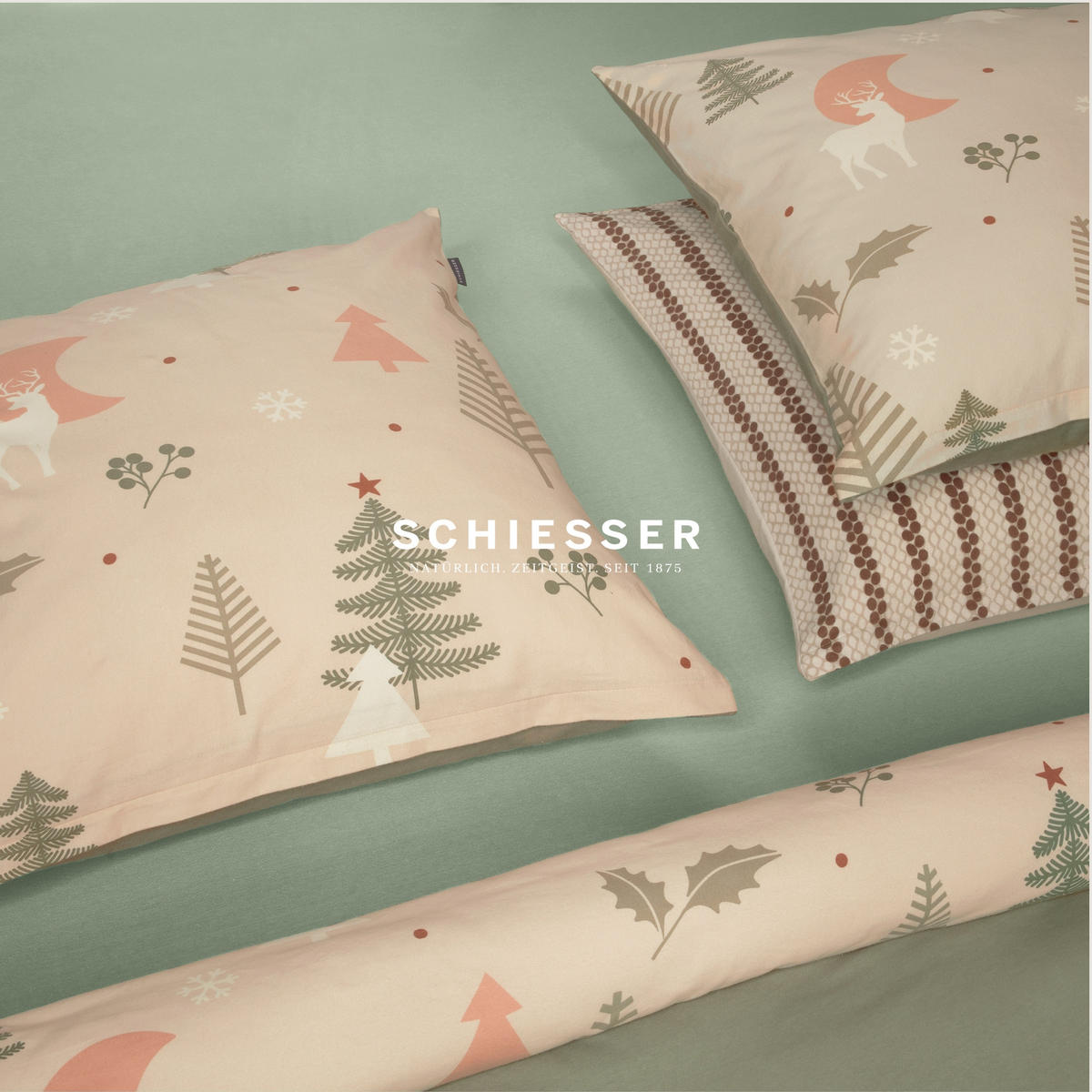 BETTWÄSCHESET Gwen - Feinbiber - 2-teilig - 155 x 220 cm - Creme - Creme, Textil (155/220cm) - SCHIESSER