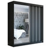 SCHWEBETÜRENSCHRANK 180 CM GLIDE Farbe: Schwarz - Schwarz, Holzwerkstoff (180/215/59.5cm) - A&J MöbelLand
